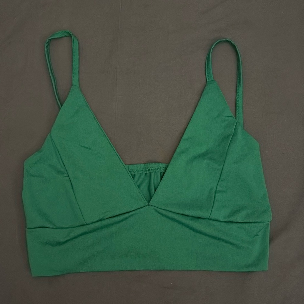 Green Crop Top